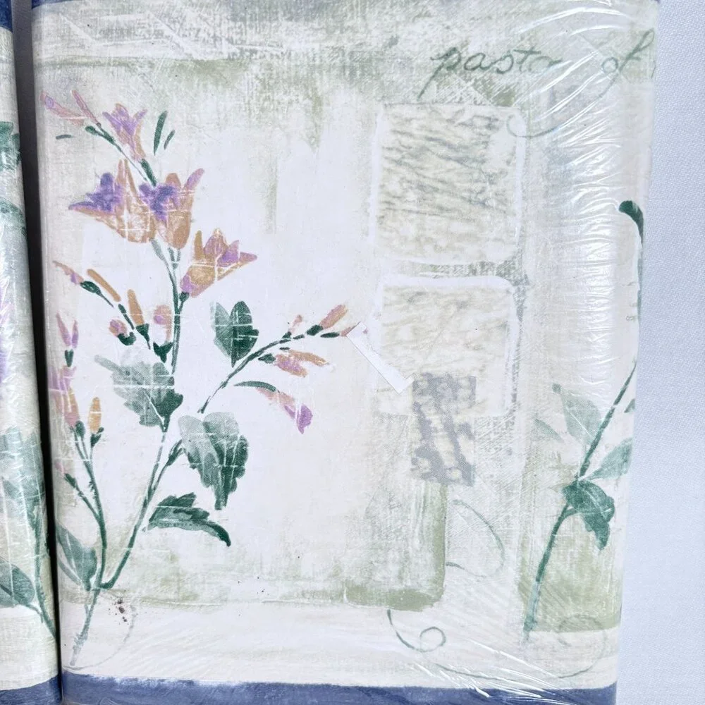 Vintage Home Trends Country Themed Rustic Floral 3x Wallpaper‎ Border 15 yds NOS